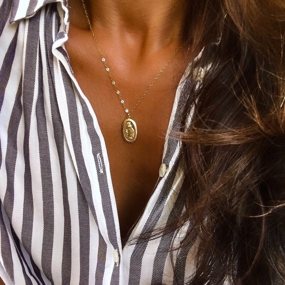 Gold Filled Miraculous Mary Necklace - Picture 1 of 6